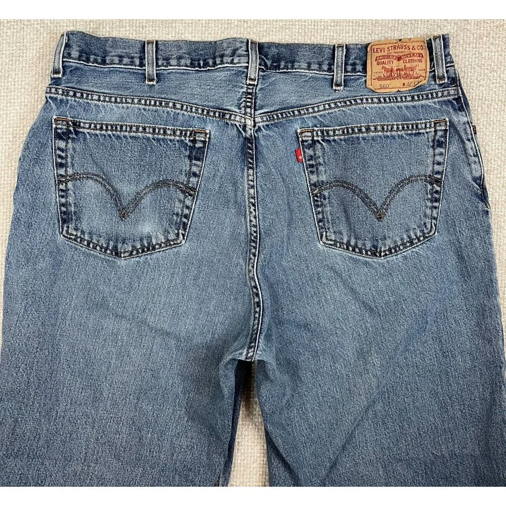 Levi's 560 Jeans Comfort Fit Men's 42x32 (Actual 41x30) Blue Denim